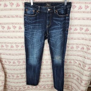 Remix by Rock Revival Jeans Womens 30 Skinny Dark Wash Distressed Denim